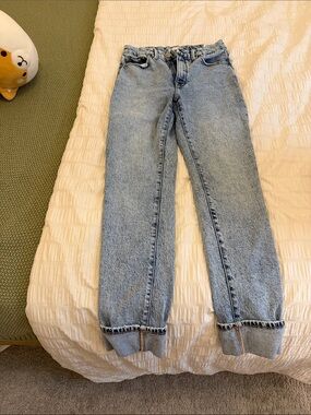 Good American Light Blue Straight-Leg Jeans